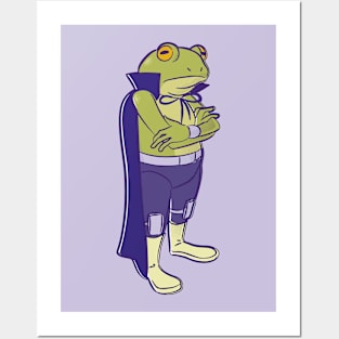 Funny Mexican Frog Luchador Wrestler Sketch Drawing Posters and Art